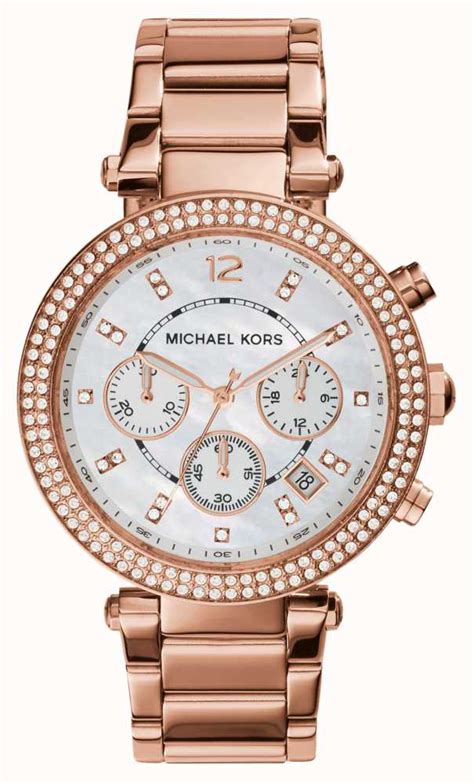 michael kors parker rose gold watch mk5491